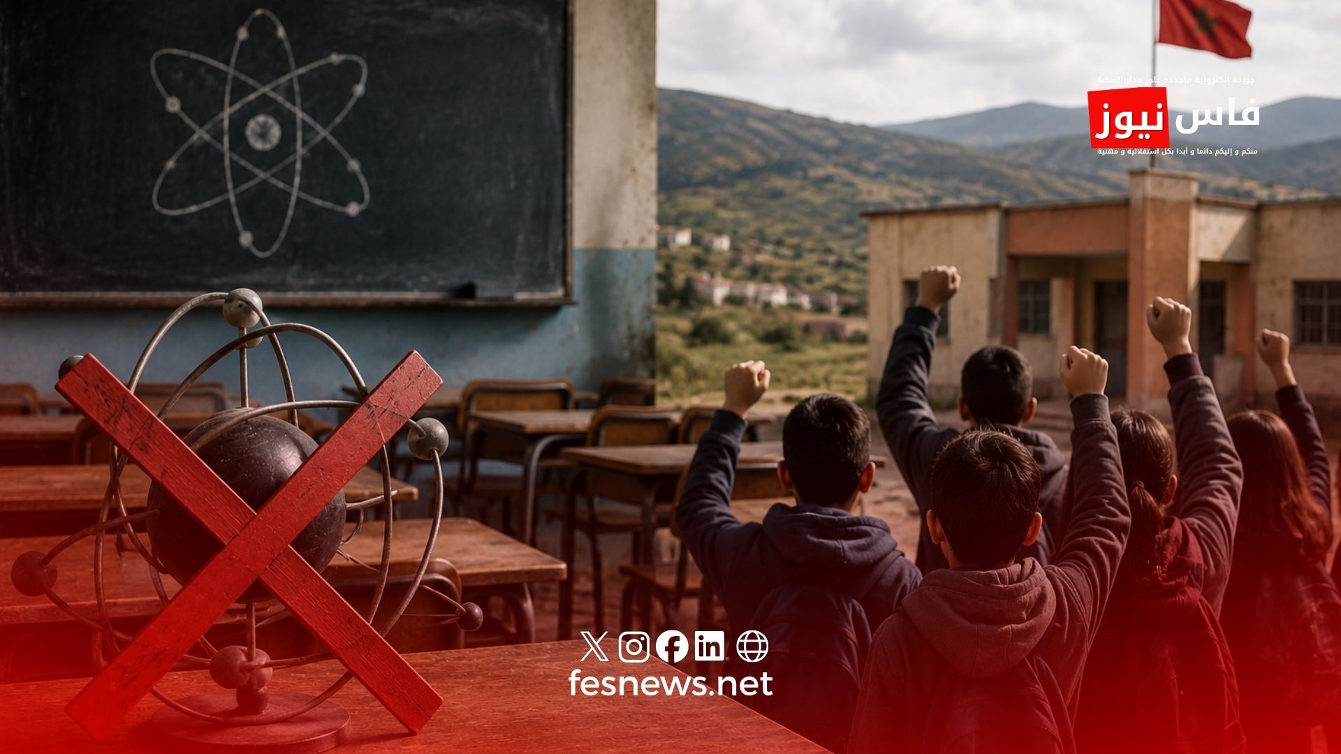 صفرو 18 صفرو.. تلاميذ دار الحمراء كيقراو بلا فيزياء وفعاليات كتطالب بإنقاذ الموسم الدراسي