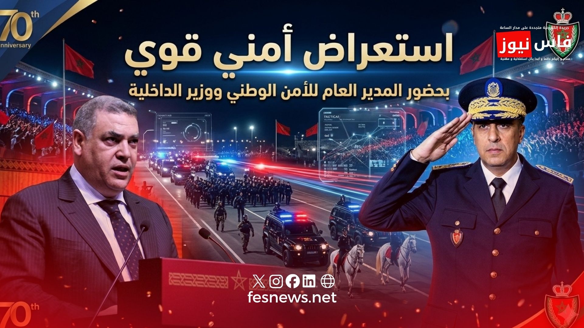 المديرية العامة للأمن الوطني 13 الرباط.. الأمن الوطني يُبهر الحاضرين باستعراض مهيب يجسد الجاهزية والاحترافية بحضور حموشي ولفتيت