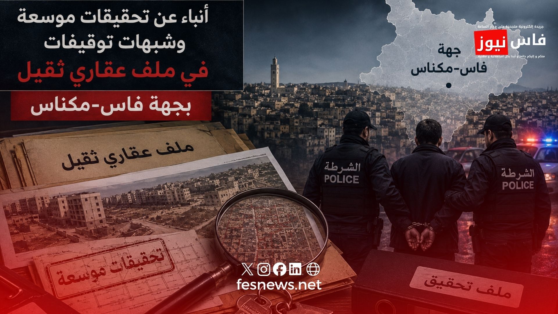 العقار 19 أنباء عن تحقيقات موسعة وشبهات توقيفات في ملف عقاري ثقيل بجهة فاس-مكناس