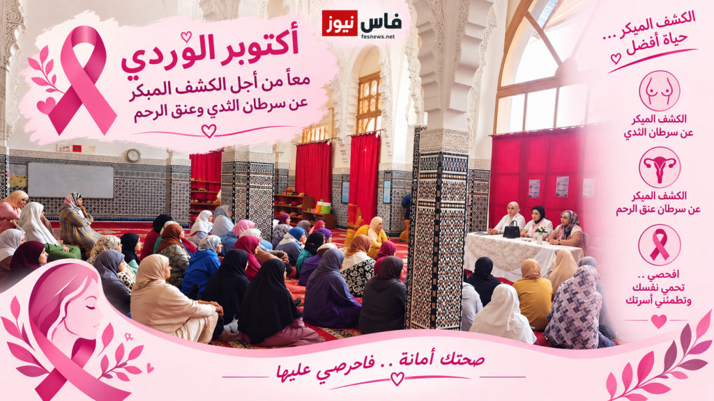 الصحة 20 رأس الماء.. حصة تحسيسية للنساء حول الكشف المبكر عن سرطاني الثدي وعنق الرحم